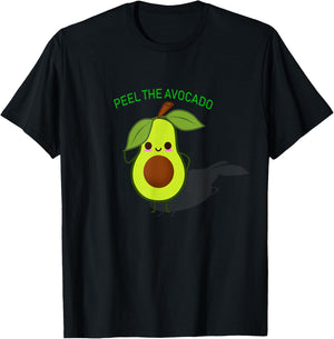 Peel the Avocado Healthy Food Veggie Guacamole T-Shirt - T-Shirt | Black