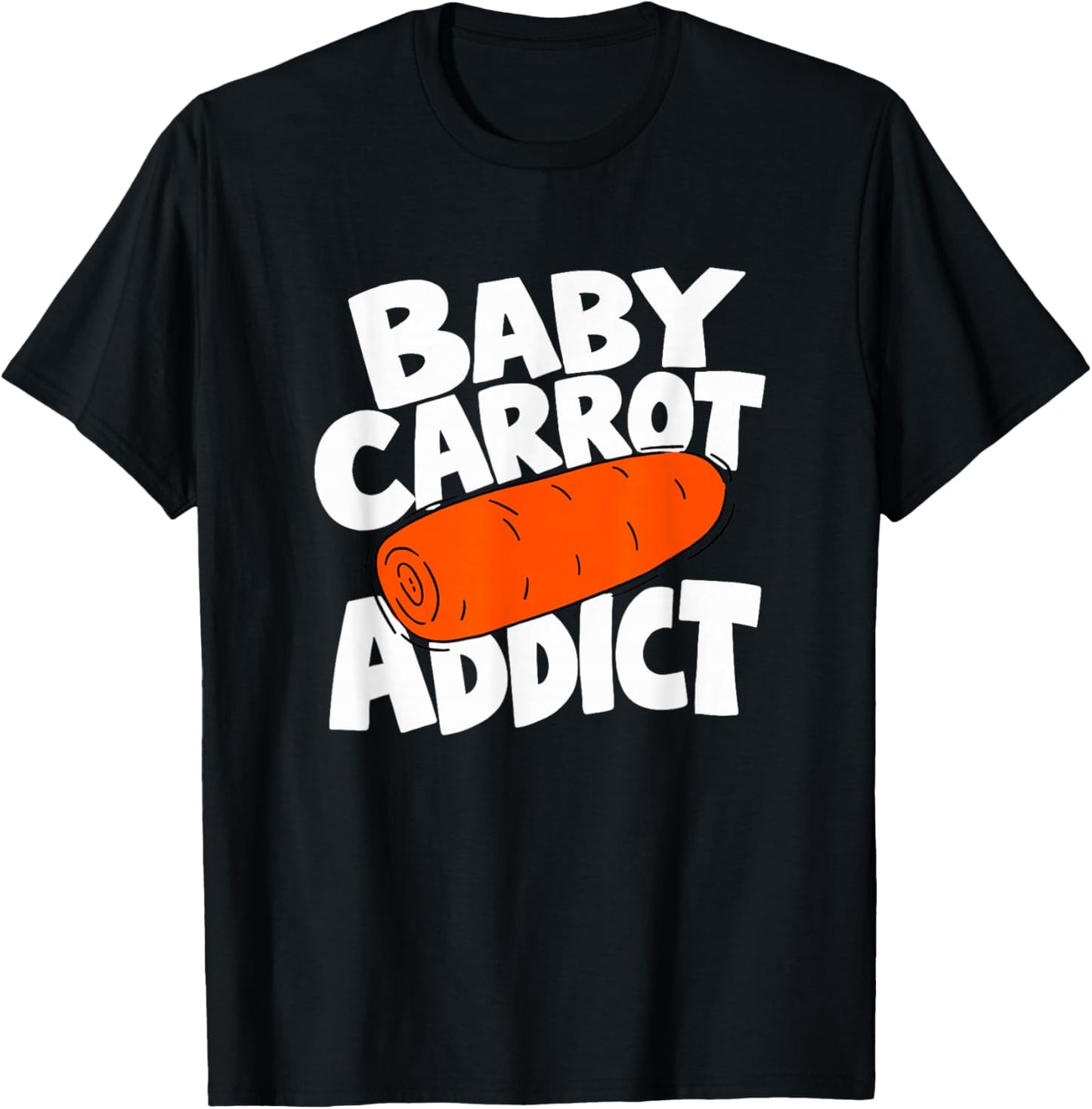 Baby Carrot Lover Graphic T-Shirt - T-Shirt | Black