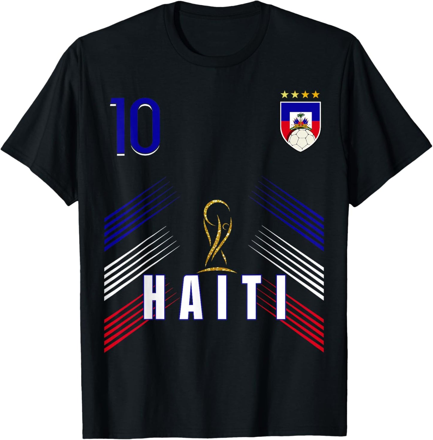 Retro Haiti Flag Haitian Pride Lovers T-Shirt - T-Shirt | Black