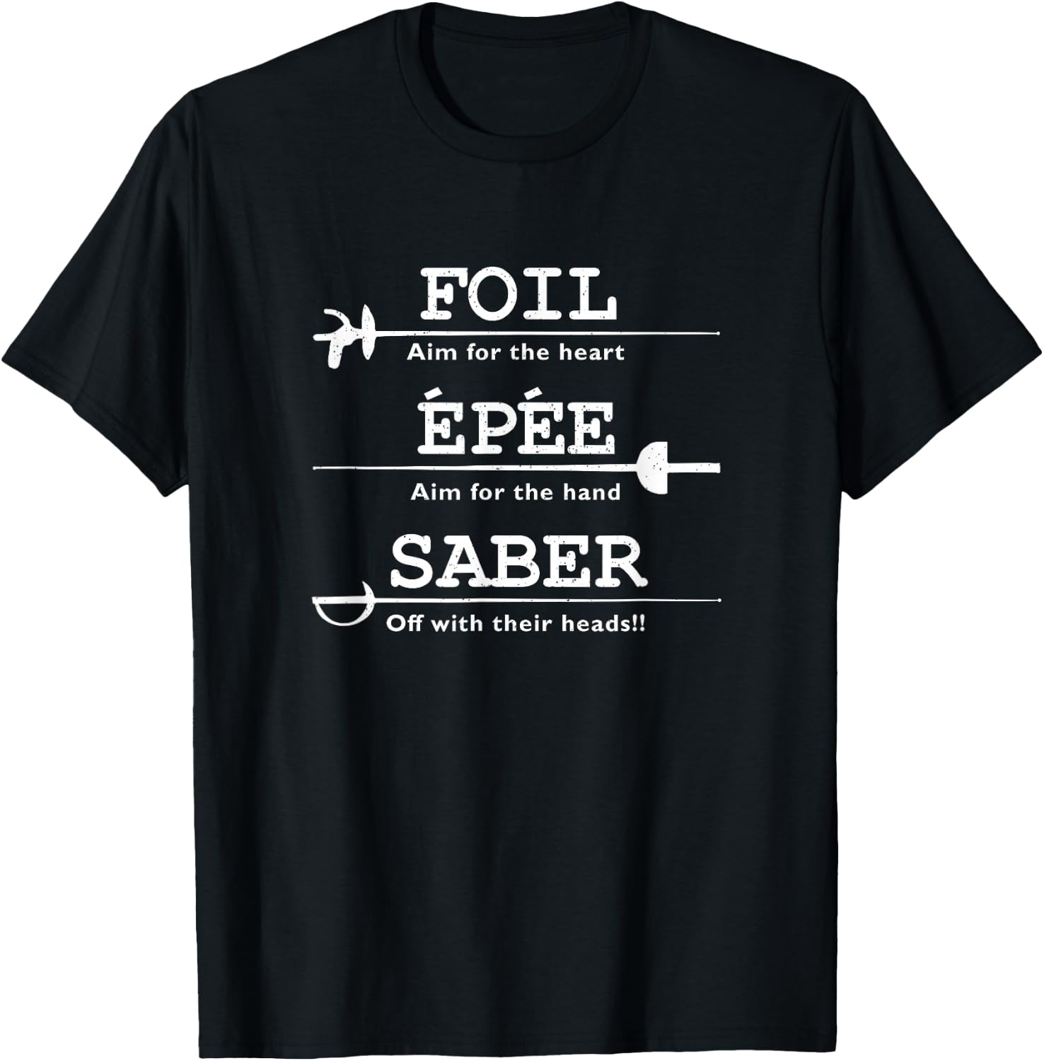 Fencing - Foil Saber Epee Definition Shirt T-Shirt - T-Shirt | Black