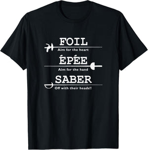 Fencing - Foil Saber Epee Definition Shirt T-Shirt - T-Shirt | Black