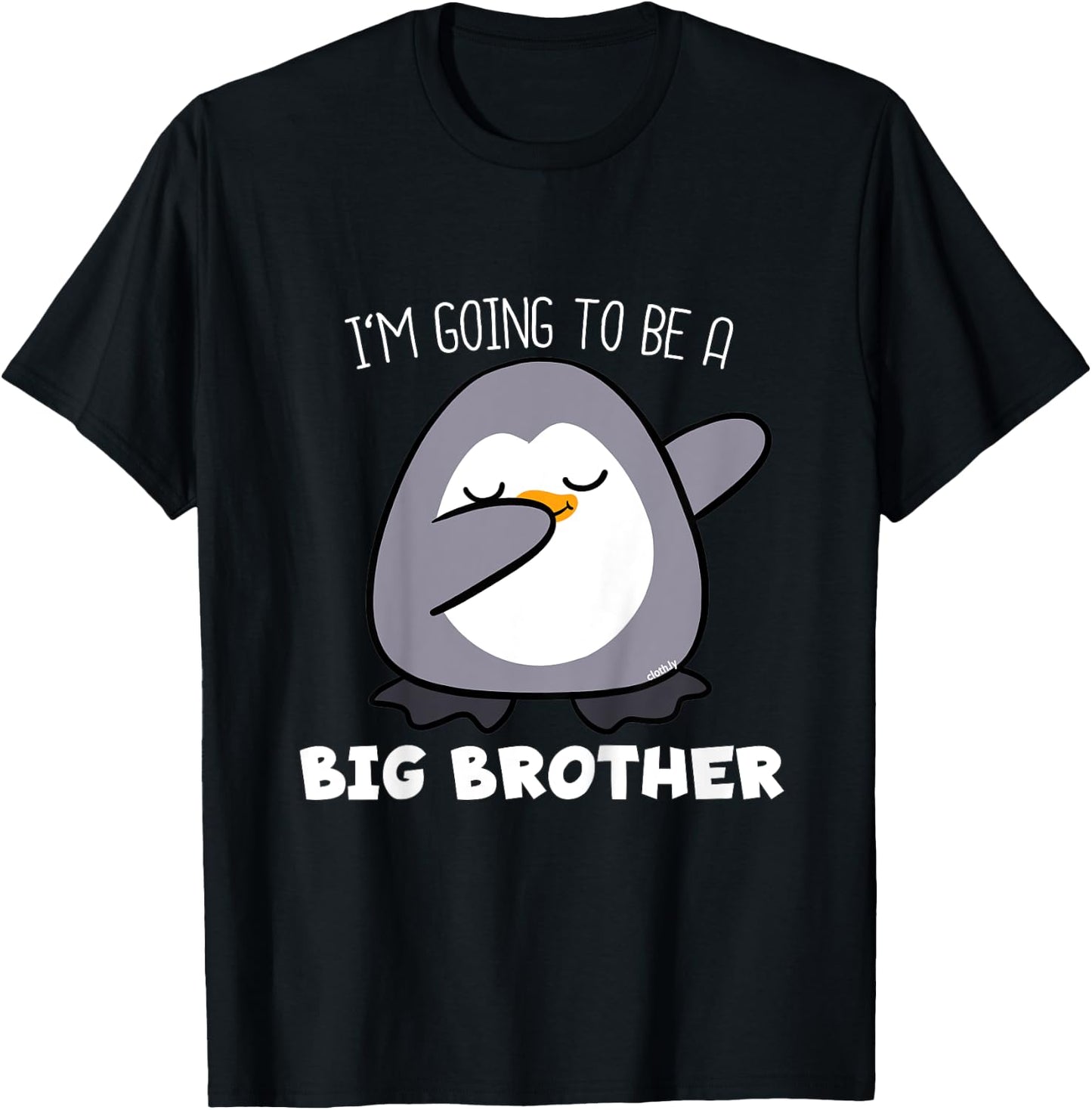Kids Im going to be a Big Brother Shirt Penguin T-Shirt - T-Shirt | Black