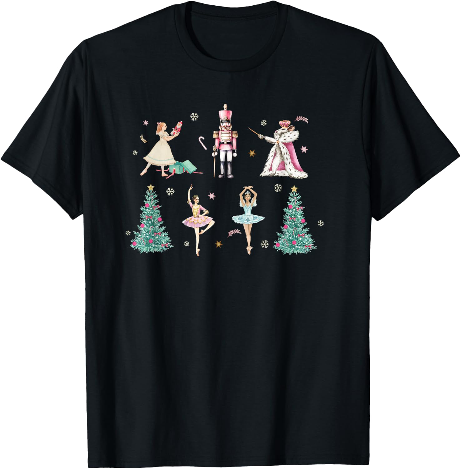 Christmas Nutcracker Ballet Holiday Sugar Plum Fairy Xmas T-Shirt - T-Shirt | Black