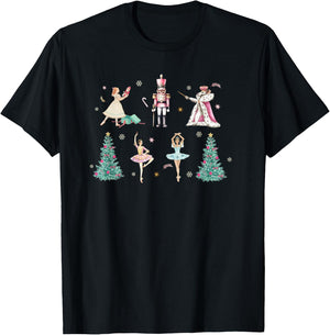 Christmas Nutcracker Ballet Holiday Sugar Plum Fairy Xmas T-Shirt - T-Shirt | Black