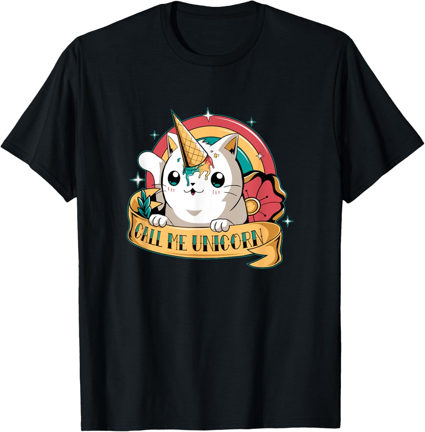 Cat Unicorn Shirt - Cute Kawaii Cats I'm A Unicorn T-Shirt - T-Shirt | Black