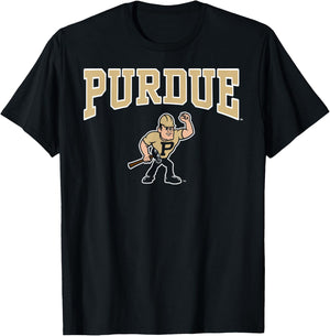 Elite Authentics Black Purdue Boilermakers Arch Logo T-Shirt - T-Shirt | Black