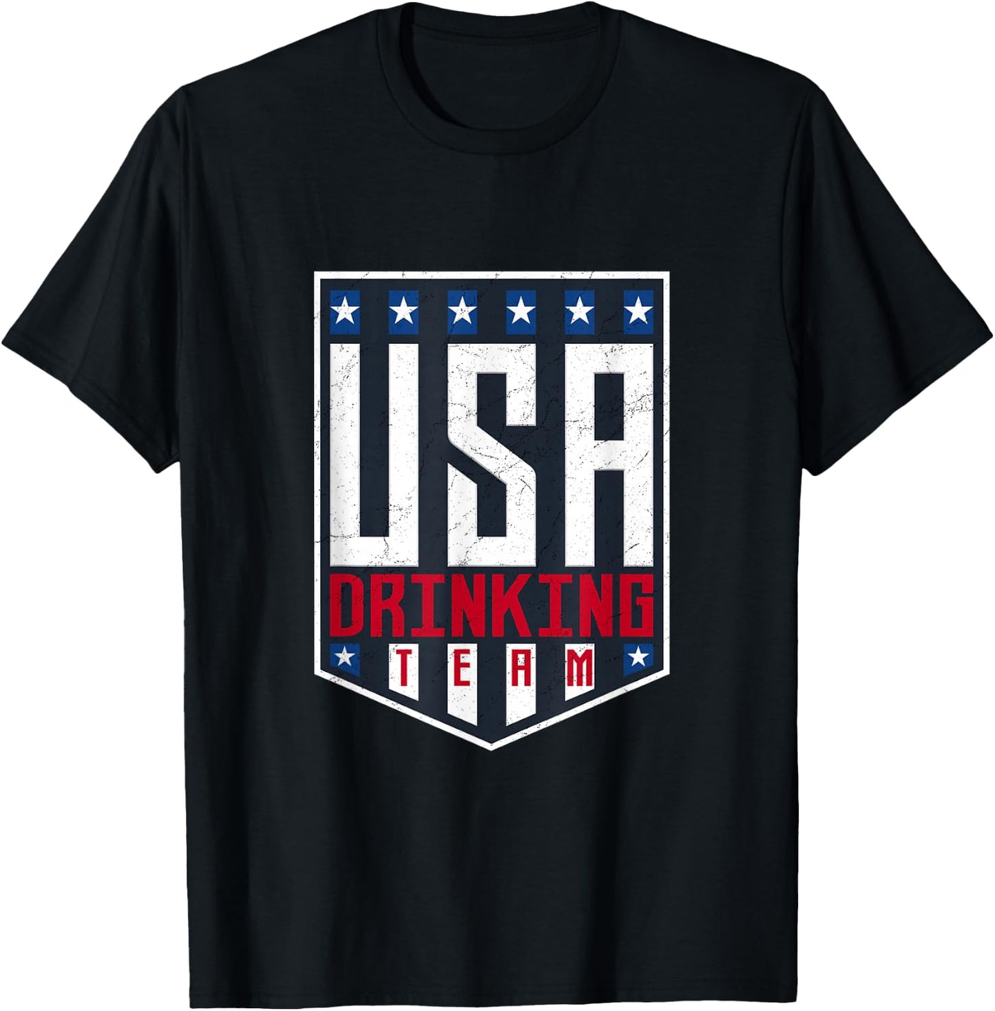 USA Drinking Team patriotic Men T-Shirt - T-Shirt | Black