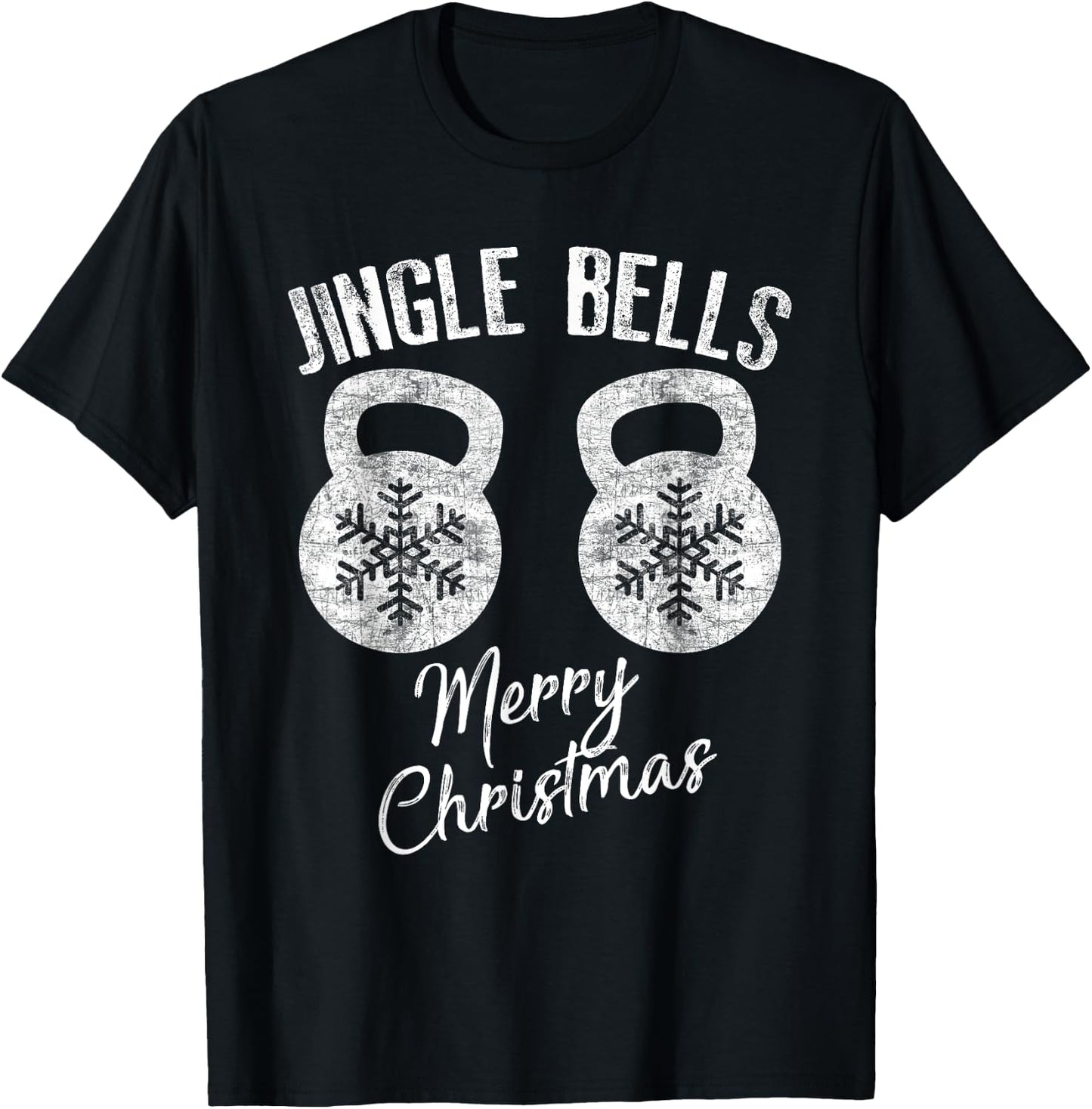 Jingle Bells Kettlebell Christmas Holiday Workout T-Shirt - T-Shirt | Black