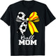 Ball Mom Soccer Softball Mom Coquette Bow Funny Game Day T-Shirt - T-Shirt | Black