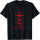 Christmas Christian Star Jesus Red Christmas Tree Faith Gift T-Shirt - T-Shirt | Black