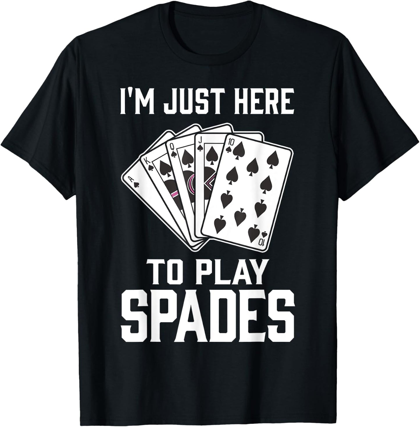 Spades Card Game Playing T-Shirt - T-Shirt | Black