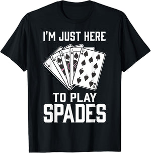 Spades Card Game Playing T-Shirt - T-Shirt | Black