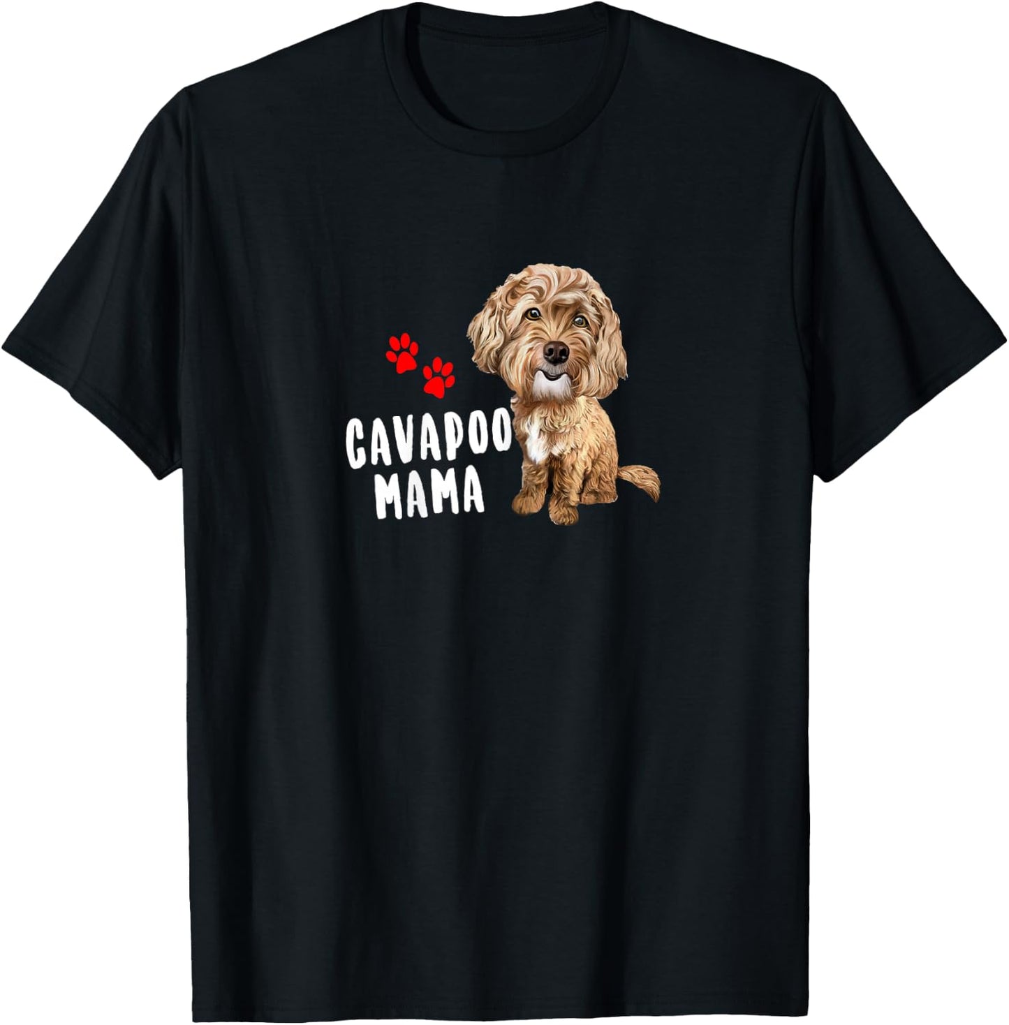 Cavapoo Lovers Cavapoo Mama T-Shirt - T-Shirt | Black
