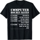 Computer Repair Hourly Rate Funny Tech Support Labor Gifts T-Shirt - T-Shirt | Black