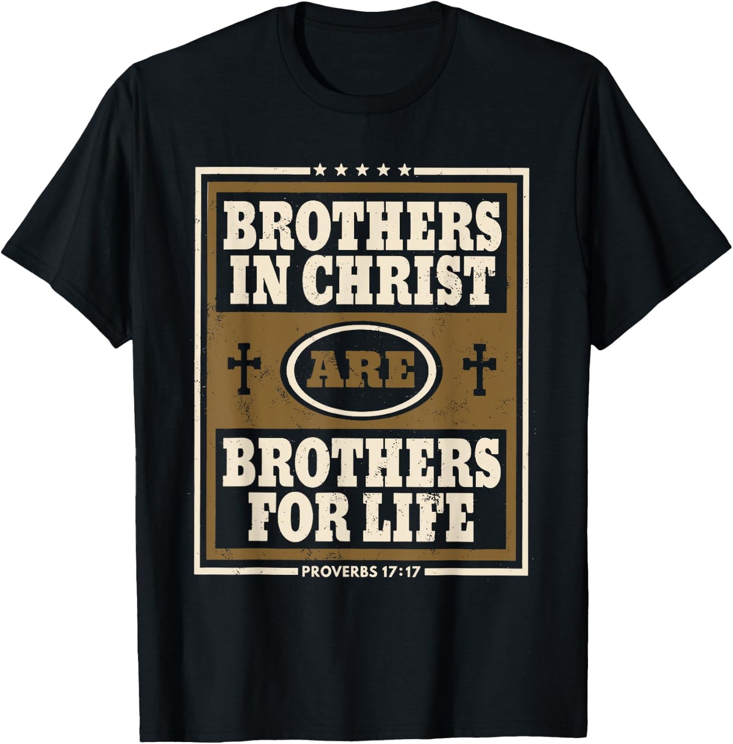 Brothers in Christ Christian T-Shirt - T-Shirt | Black