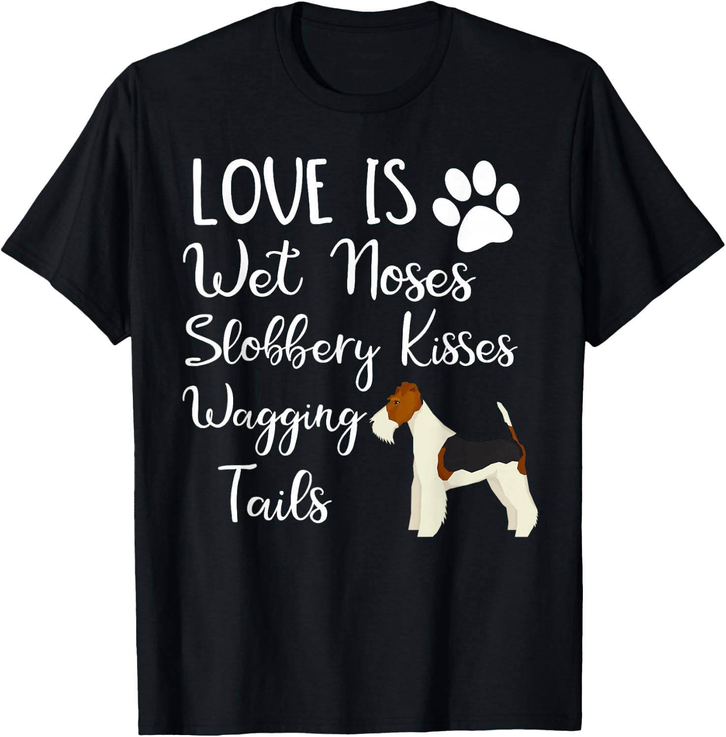Wire Hair Fox Terrier Gifts Love My Dog T-Shirt - T-Shirt | Black