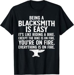 Blacksmith Art Women Forging Tools Blacksmithing T-Shirt - T-Shirt | Black