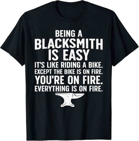 Blacksmith Art Women Forging Tools Blacksmithing T-Shirt - T-Shirt | Black