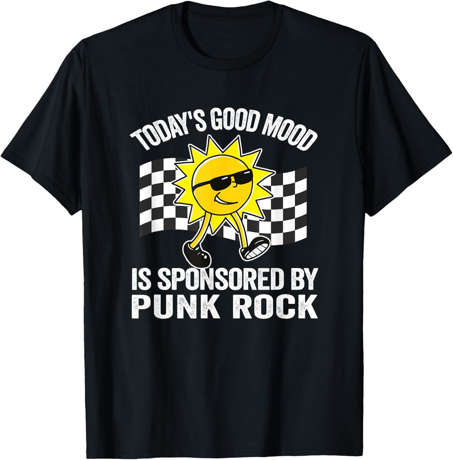 Today's Good Mood Is Sponsored By Punk Rock Retro T-Shirt - T-Shirt | Black