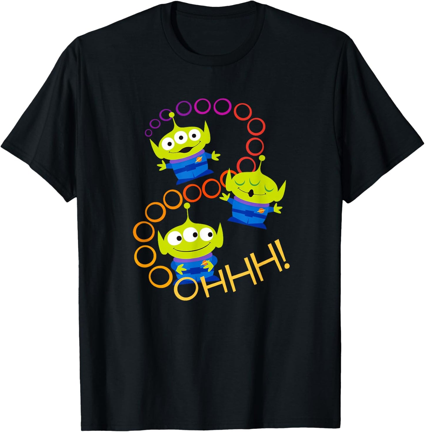 Disney Pixar Toy Story 4 Aliens Rainbow T-Shirt - T-Shirt | Black