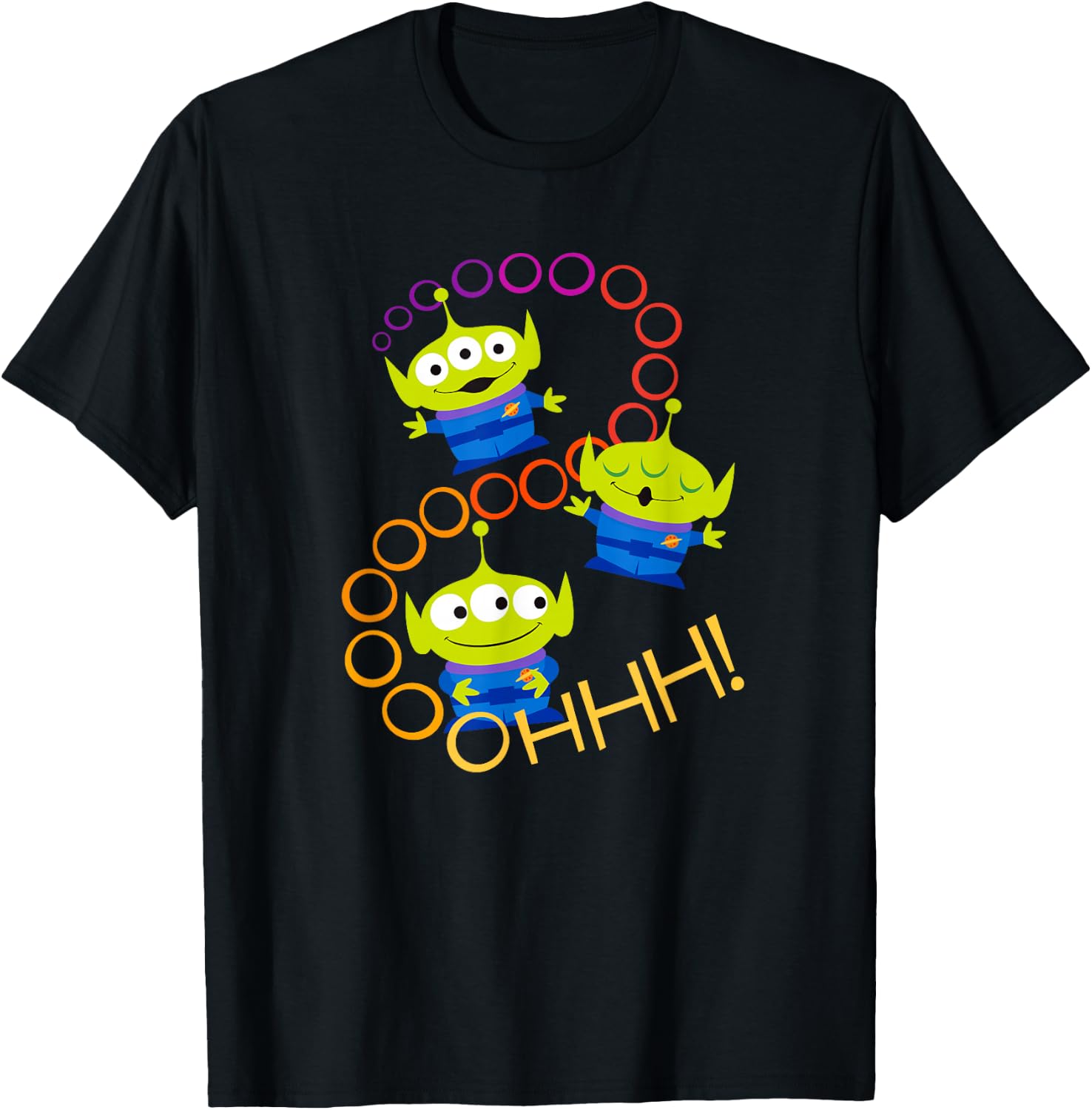 Disney Pixar Toy Story 4 Aliens Rainbow T-Shirt - T-Shirt | Black