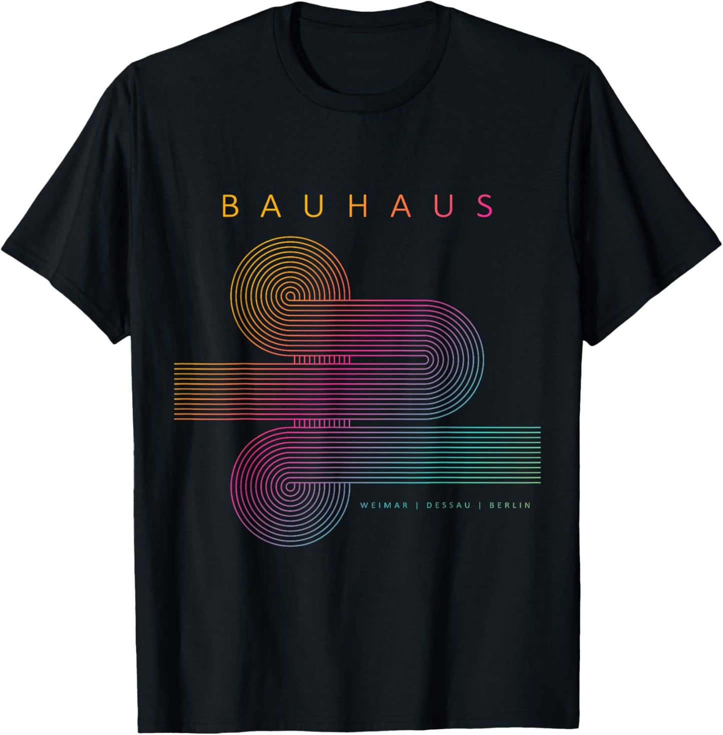 Bauhaus Poster 1923-100 Years of the Design School T-Shirt - T-Shirt | Black