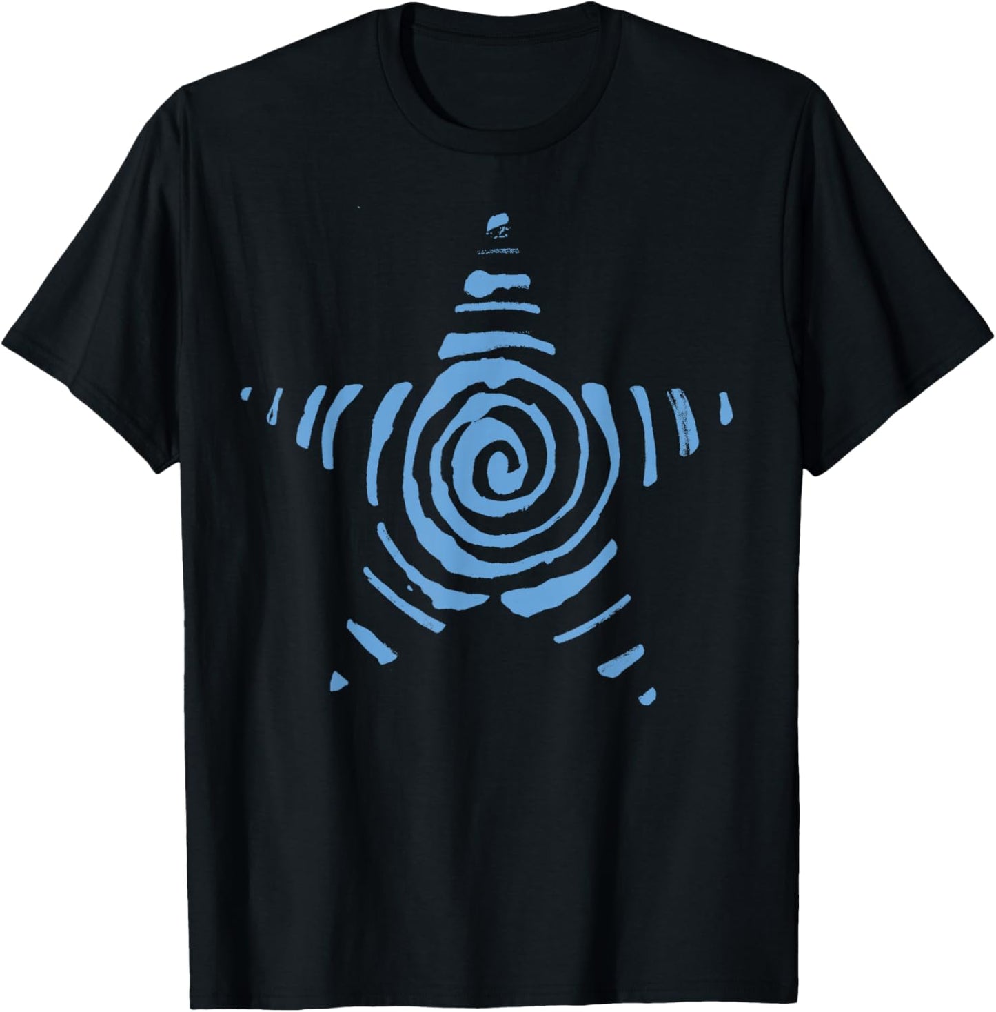 Spiral Star y2k Whimsy Grunge Vintage Coastal Beach Graphic T-Shirt - T-Shirt | Black