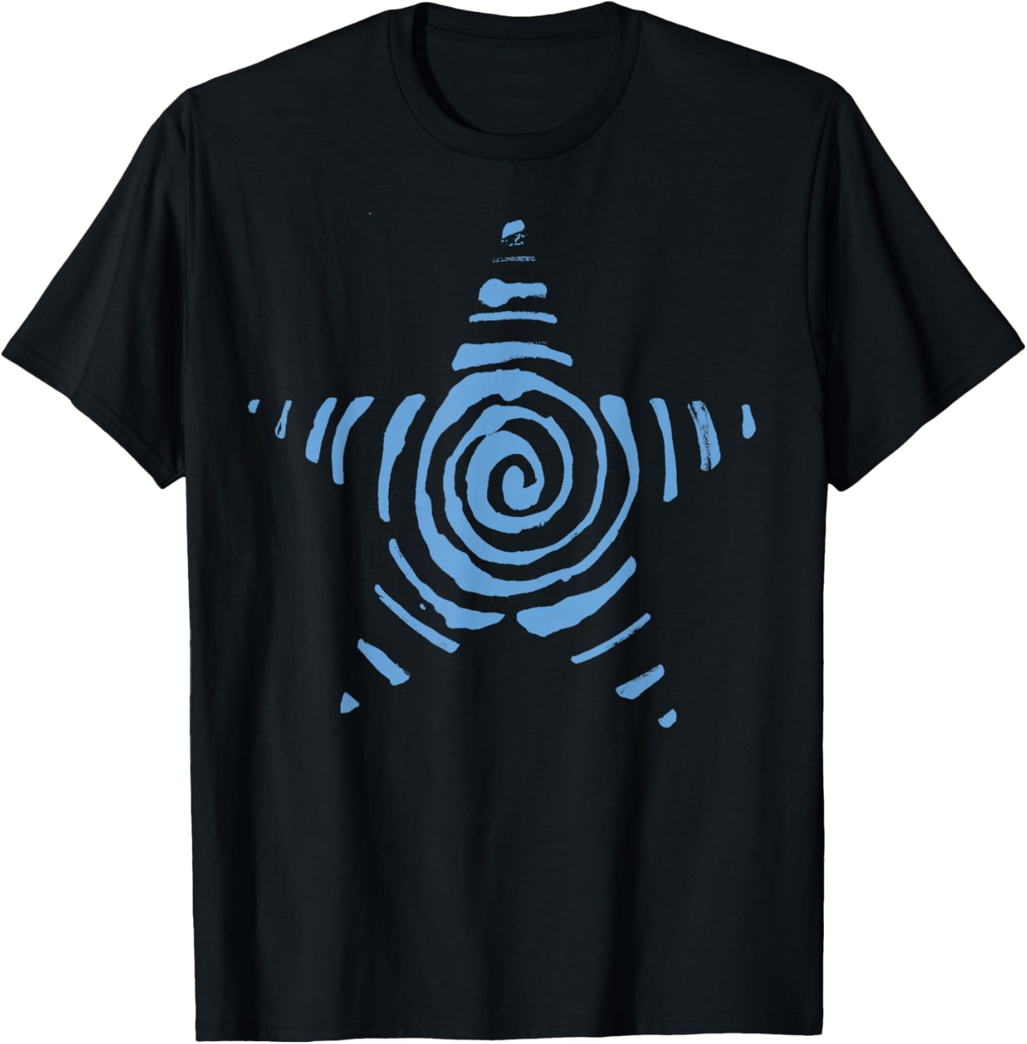 Spiral Star y2k Whimsy Grunge Vintage Coastal Beach Graphic T-Shirt - T-Shirt | Black