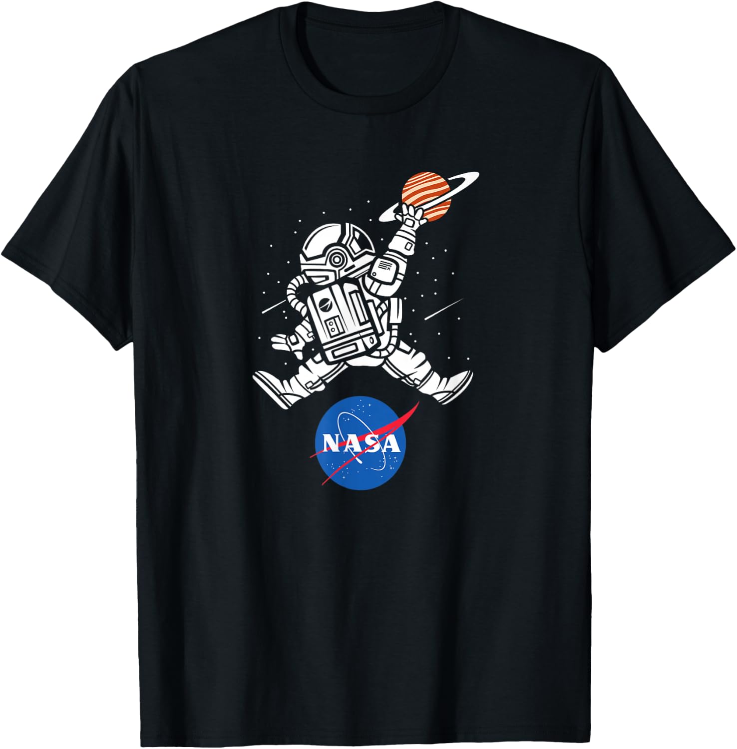 Astronaut Basketball NASA T-Shirt - T-Shirt | Black