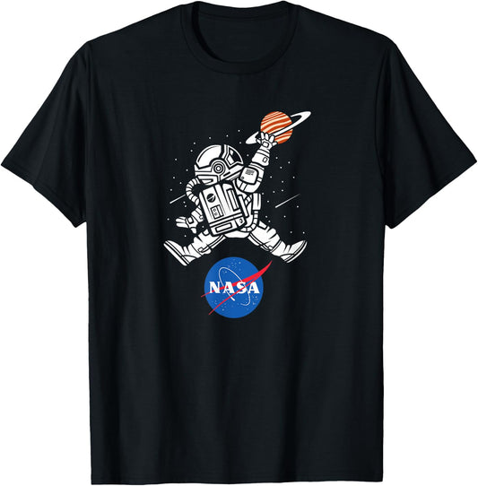 Astronaut Basketball NASA T-Shirt - T-Shirt | Black