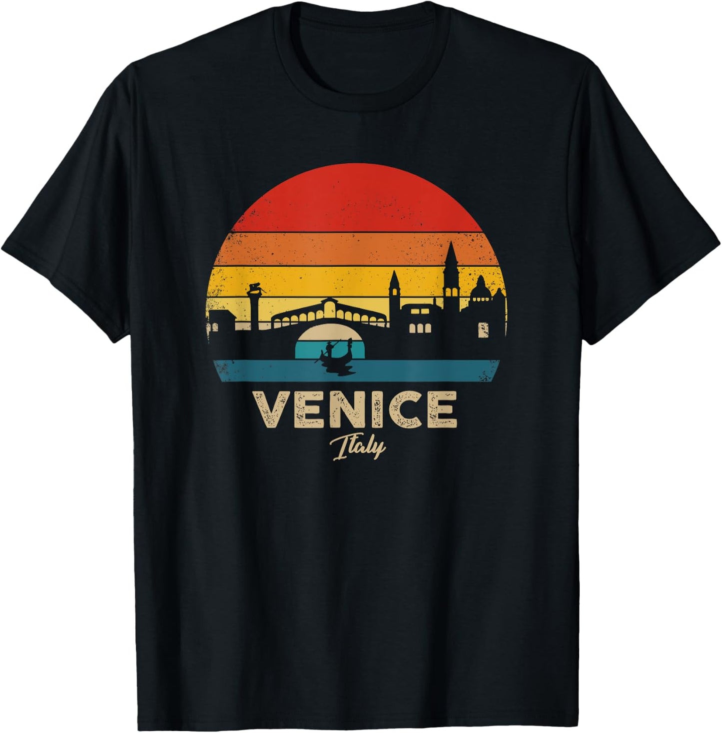 Vintage Venice Italy Souvenir T-Shirt - T-Shirt | Black
