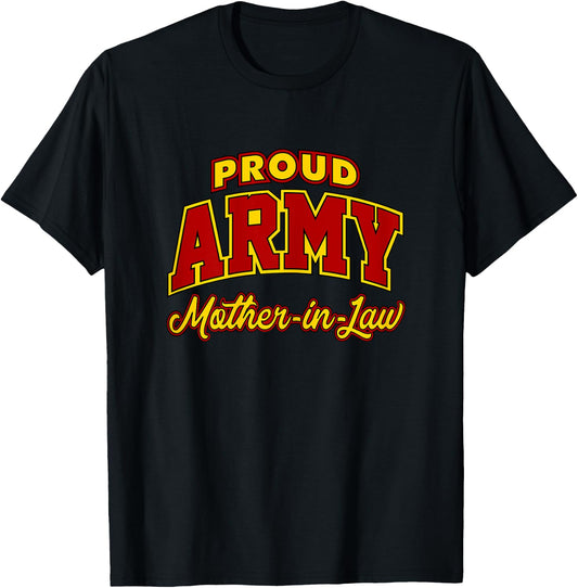 Proud Army Mother-in-Law Shirt T-Shirt - T-Shirt | Black