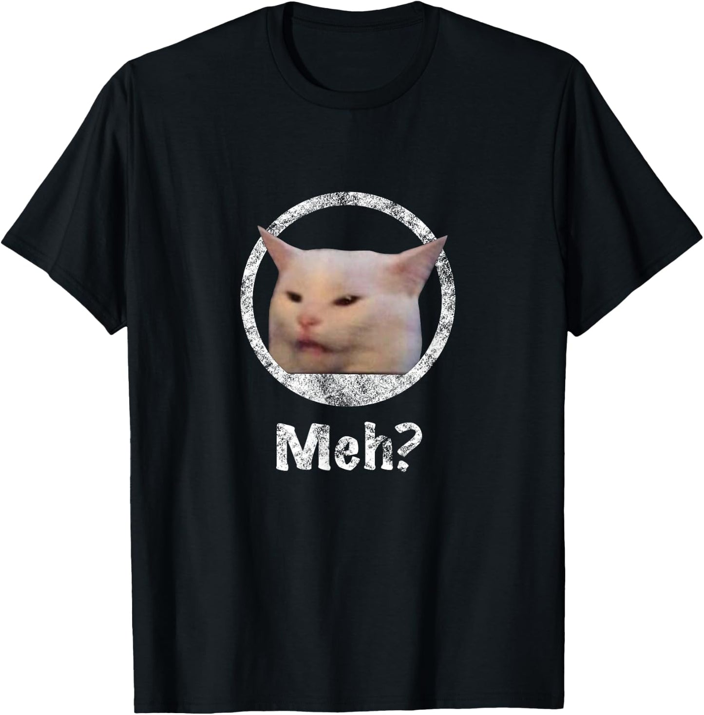 Funny Meme Cat Smudge the Cat Woman Yelling At Cat T-Shirt - T-Shirt | Black