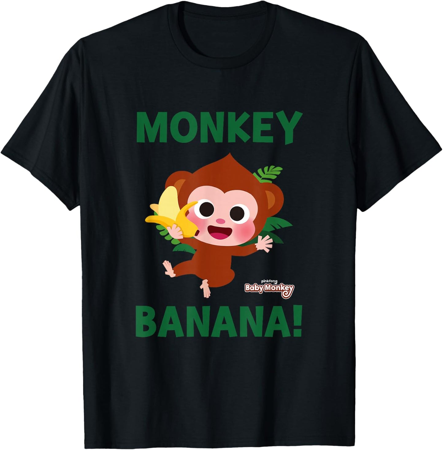 Pinkfong Monkey Banana! Official T-Shirt - T-Shirt | Black