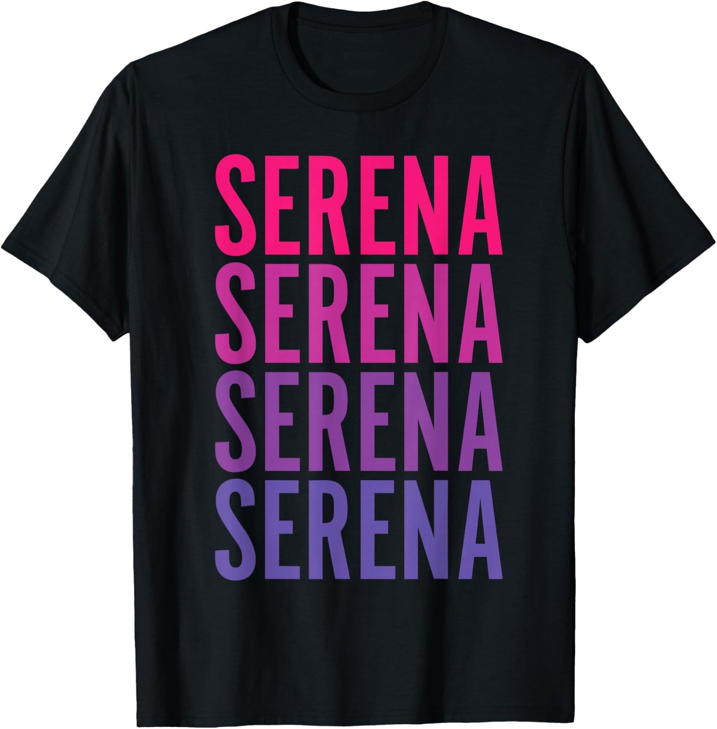 Serena, Inspire and Motivate Women's Tennis , Black, Small T-Shirt - T-Shirt | Black