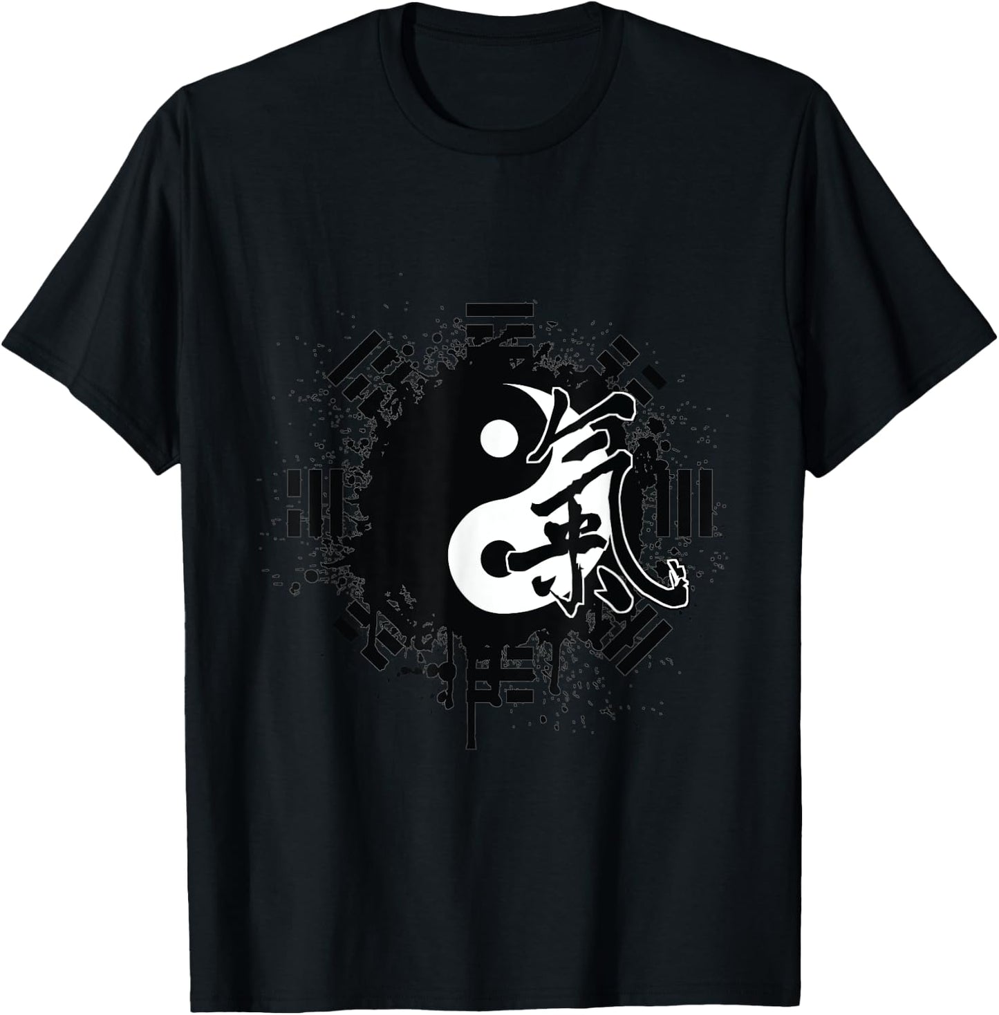 Ying Yang Chinese Yin Tai Chi Feng Shui Bagua T-Shirt - T-Shirt | Black