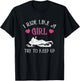 Funny Snowmobiling Girl Snowmobile Rider Gift T-Shirt - T-Shirt | Black
