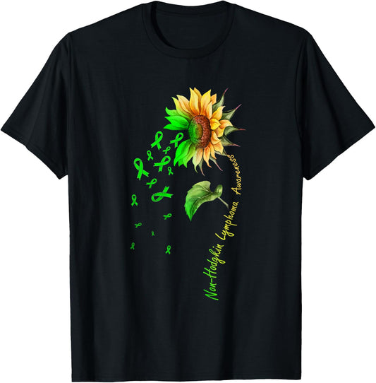 Non-Hodgkin Lymphoma Sunflower Shirt T-Shirt - T-Shirt | Black