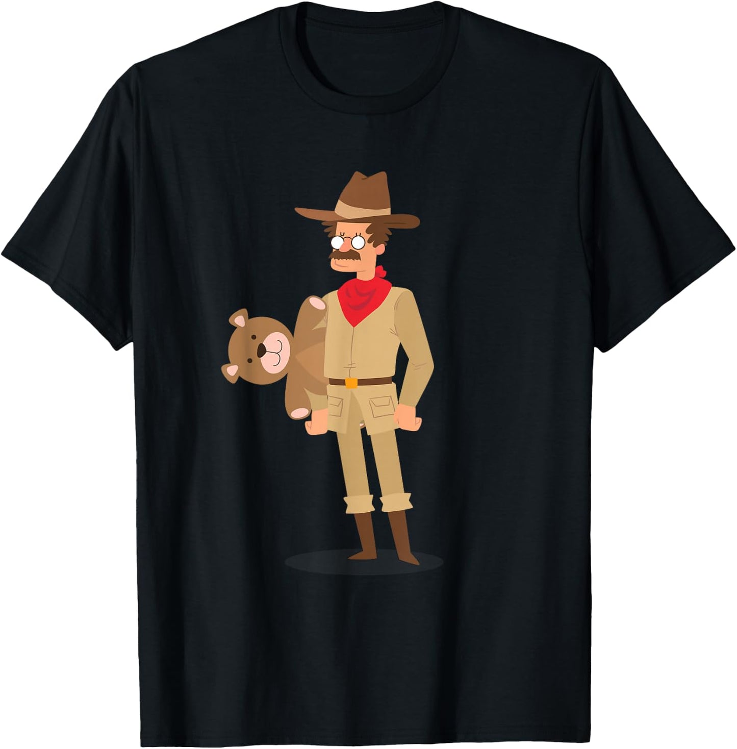 Teddy Roosevelt Shirt Teddy Bear T-Shirt - T-Shirt | Black