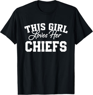 Chiefs Huron This Girl Loves Her HS T-Shirt - T-Shirt | Black