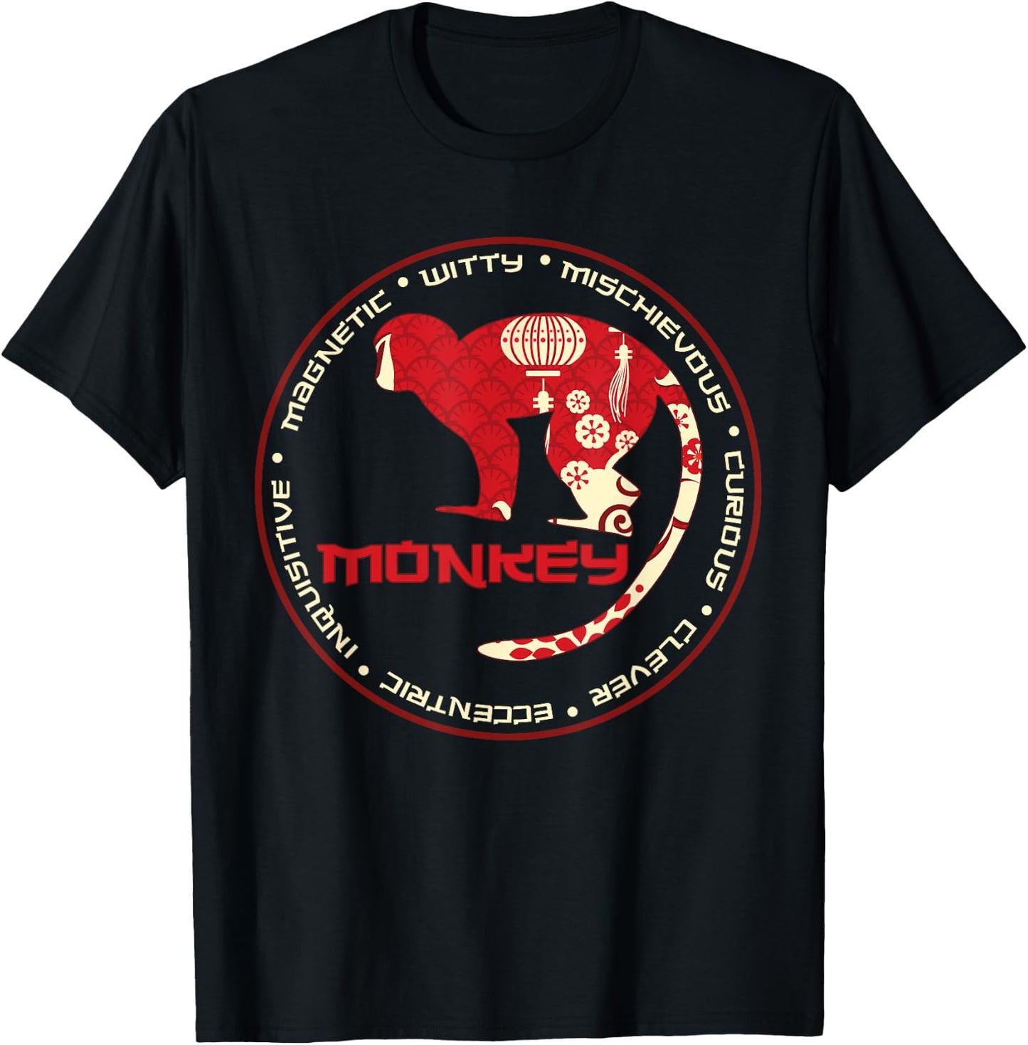 Chinese Zodiac Year of the Monkey Astrology Horoscope Zodiac T-Shirt - T-Shirt | Black