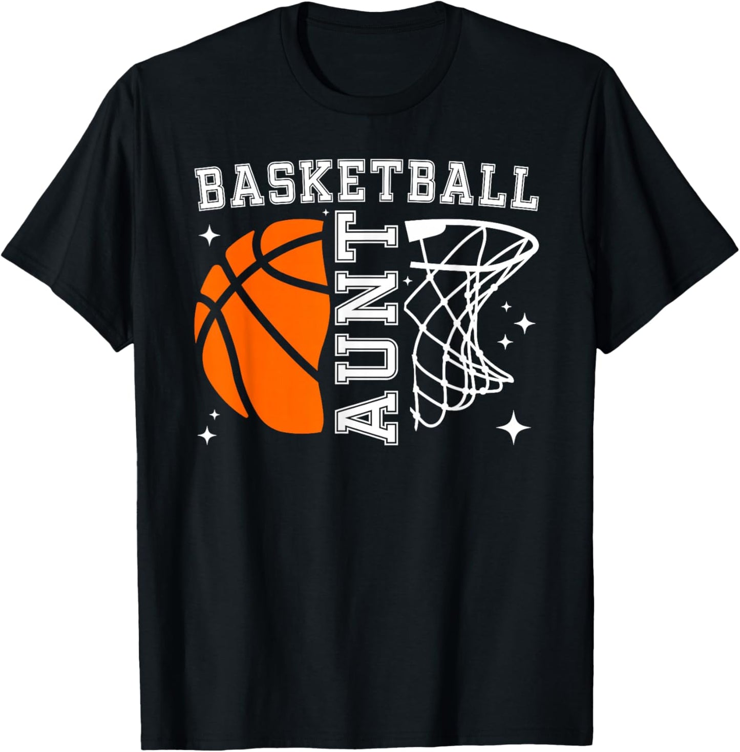 Basketball Aunt Of A Basketball Player Auntie T-Shirt - T-Shirt | Black