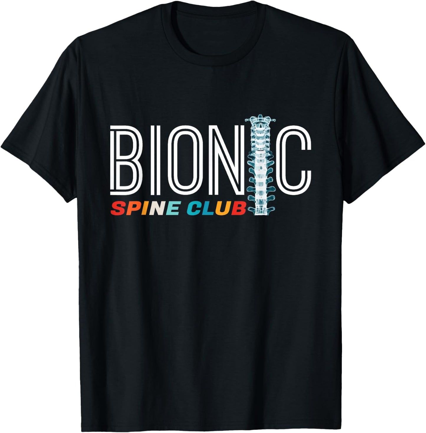Spinal Fusion Back Spine Surgery Lumbar Recovery T-Shirt - T-Shirt | Black