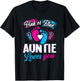 Pink Or Blue Auntie Loves You Gender Reveal Baby Party Day T-Shirt - T-Shirt | Black