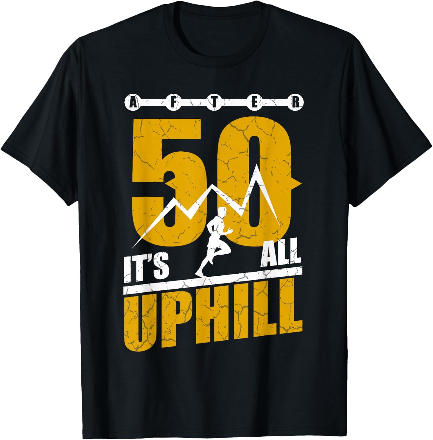 Funny Running T shirt 50 years old 50th Birthday Gift T-Shirt - T-Shirt | Black
