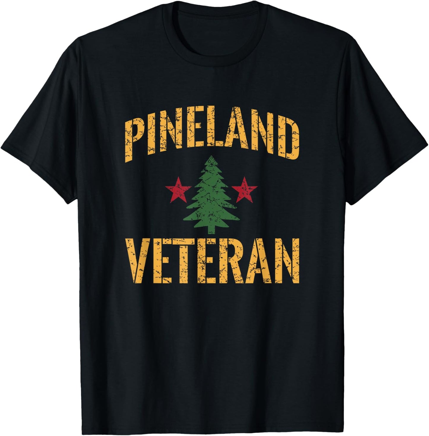 Army War in Pineland Veteran T-Shirt - T-Shirt | Black