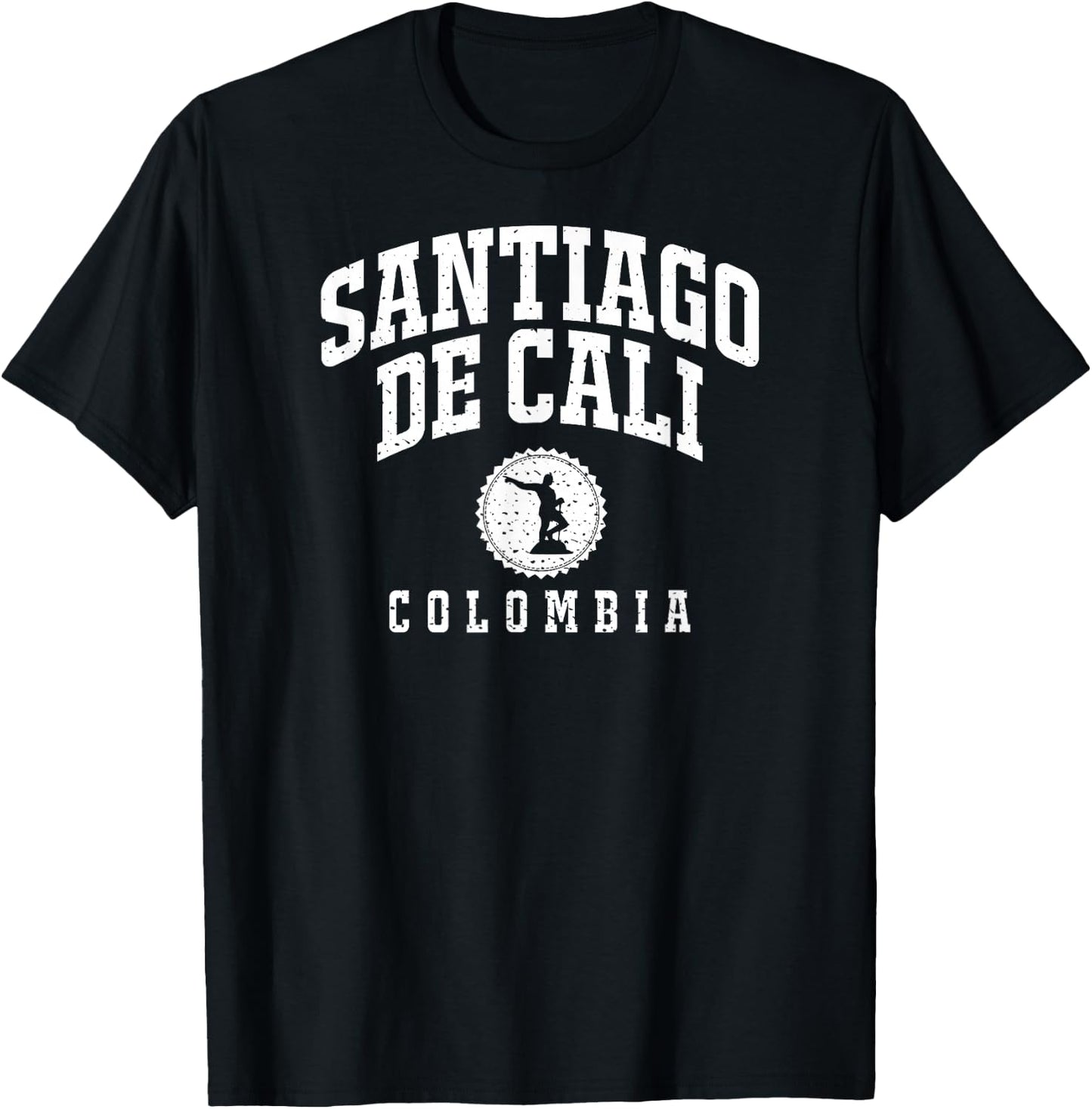 Santiago de Cali Es Colombia From Cholao And America De Cali T-Shirt - T-Shirt | Black