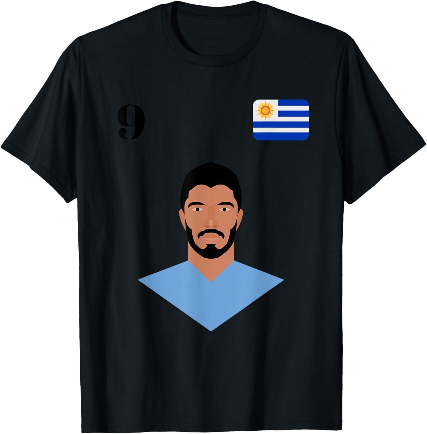 Uruguay Foot Jersey Shirt 2018 Suarez World Soccer Men Women T-Shirt - T-Shirt | Black
