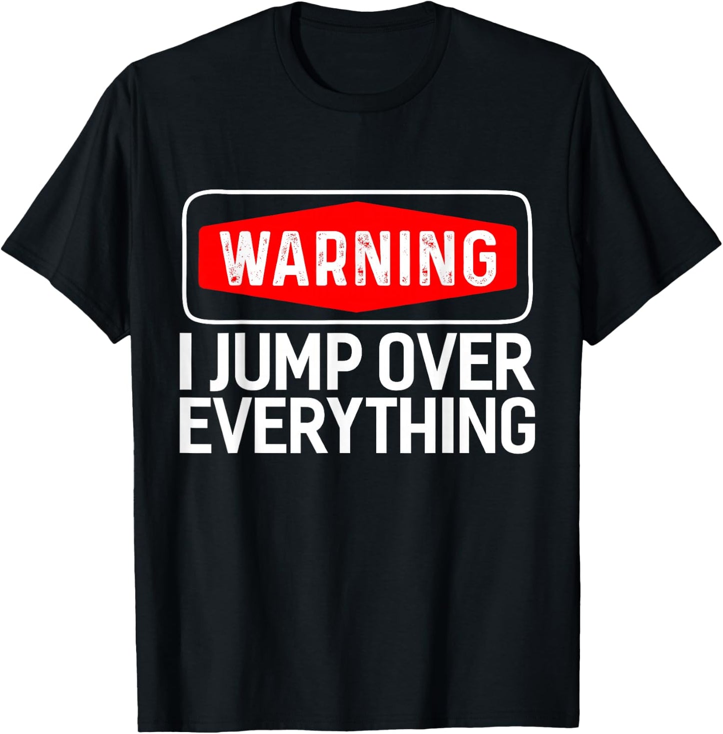 Parkour Warning "Ich springe über alles Freehue" (German Language) T-Shirt - T-Shirt | Black