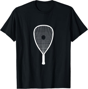 Racquetball ball and racquet T-Shirt - T-Shirt | Black